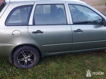 ВАЗ (Lada), Kalina, 1600, 84, бензин, универсал, механика, передний привод, среднее состояние, левый, зеленый, 260 000 ₽