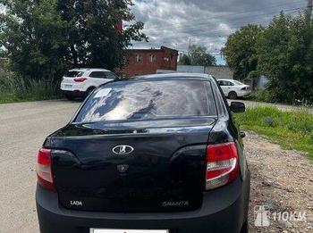 ВАЗ (Lada), Granta, 1600, 82, бензин, седан, механика, передний привод, среднее состояние, левый, черный, 250 000 ₽