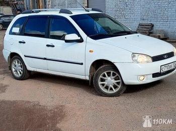 ВАЗ (Lada), Kalina, 1600, 84, бензин, универсал, механика, передний привод, среднее состояние, левый, белый, 320 000 ₽