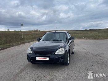 ВАЗ (Lada), Priora, 1600, 98, бензин, седан, механика, передний привод, среднее состояние, левый, черный, 300 000 ₽