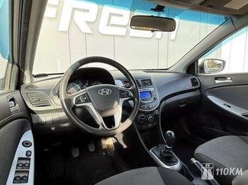Hyundai, Solaris, 1400, 123, бензин, хэтчбек, механика, передний привод, среднее состояние, левый, серебряный, 725 000 ₽