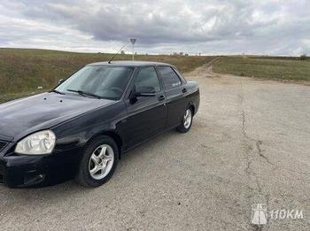 ВАЗ (Lada), Priora, 1600, 98, бензин, седан, механика, передний привод, среднее состояние, левый, черный, 300 000 ₽